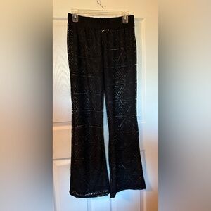 Lagaci Crochet Black Pant